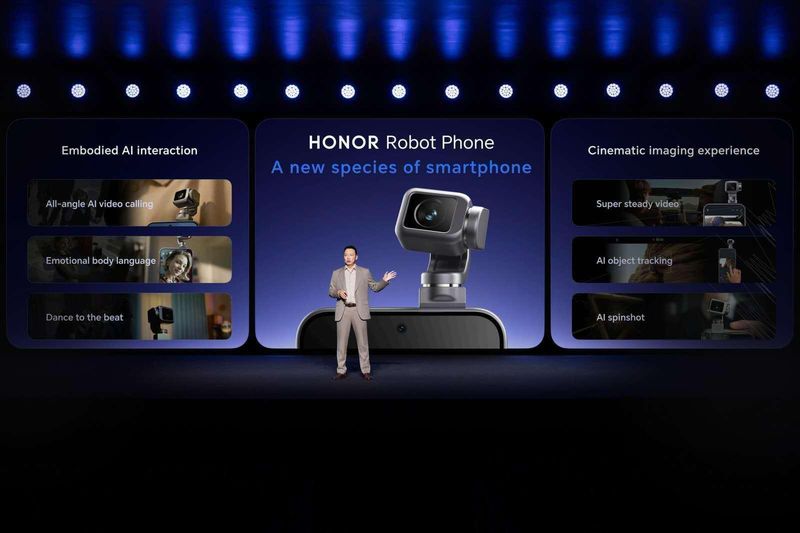 一口气发布机器人手机、折叠屏新旗舰、人形机器人,李健MWC炸场:荣耀要让AI长出手脚 新闻 一口气发布机器人手机、折叠屏新旗舰、人形机器人,李健MWC炸场:荣耀要让AI长出手脚 新闻