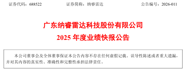 纳睿雷达2025年归母净利润增41.58百分号,携手并购项目共筑增长极 新闻