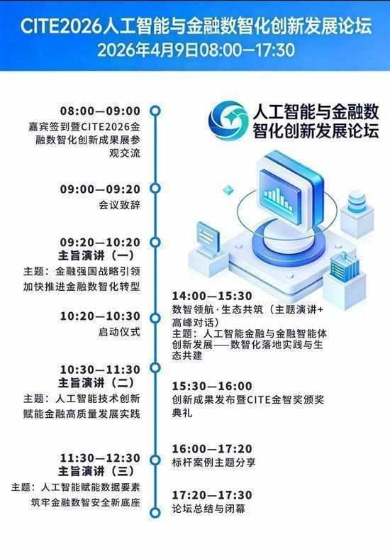 前沿技术交汇金融;数智转型加速前行,CITE2026论坛诚邀共探。 IT技术