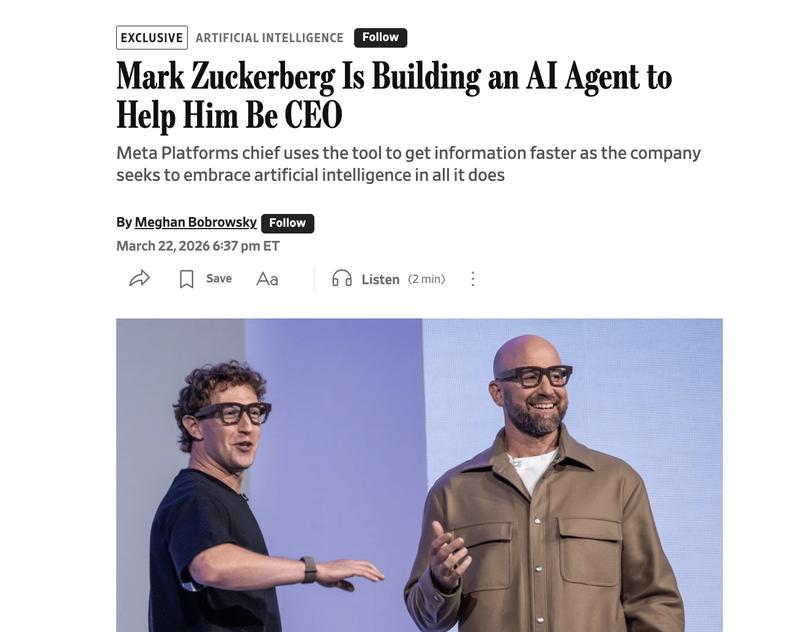 扎克伯格转向AI中枢,Meta内部悄然重塑管理核心。 IT技术 扎克伯格转向AI中枢,Meta内部悄然重塑管理核心。 IT技术