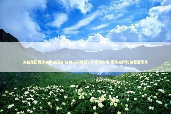 海信集团贾少谦两会建言 避免人形机器人同质化内卷 聚焦高附加值垂直场景 新闻