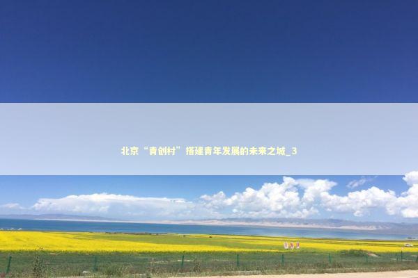 北京“青创村”搭建青年发展的未来之城_3 北京“青创村”搭建青年发展的未来之城_3 新闻