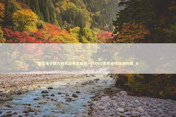 恒生电子助力光大证券完成新一代QFII系统全栈信创升级_6 恒生电子助力光大证券完成新一代QFII系统全栈信创升级_6 新闻