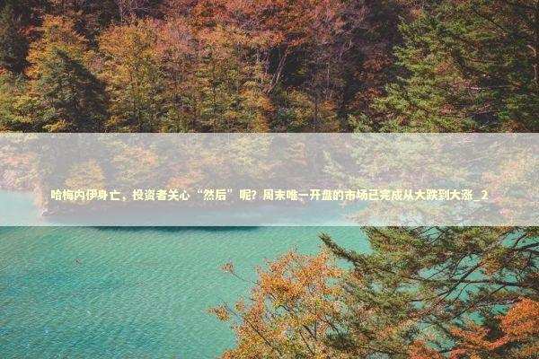 哈梅内伊身亡,投资者关心“然后”呢?周末唯一开盘的市场已完成从大跌到大涨_2 哈梅内伊身亡,投资者关心“然后”呢?周末唯一开盘的市场已完成从大跌到大涨_2 新闻