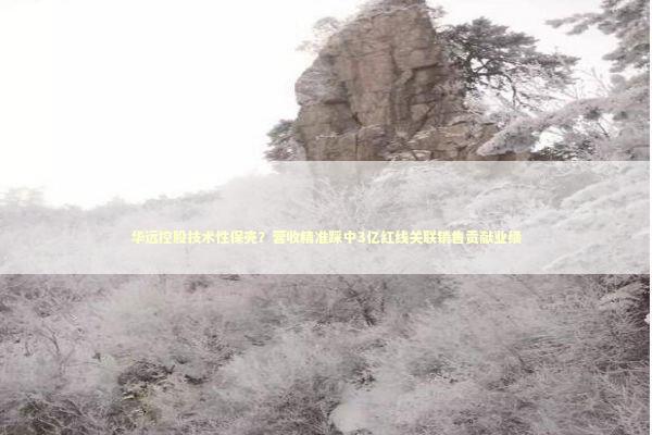 华远控股技术性保壳?营收精准踩中3亿红线关联销售贡献业绩 华远控股技术性保壳?营收精准踩中3亿红线关联销售贡献业绩 新闻