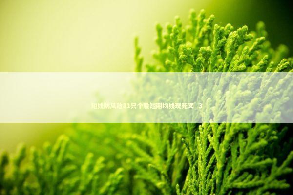 短线防风险81只个股短期均线现死叉_3 短线防风险81只个股短期均线现死叉_3 新闻